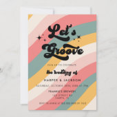 Invitation Retro Groove Mariage Décontracté (Devant)