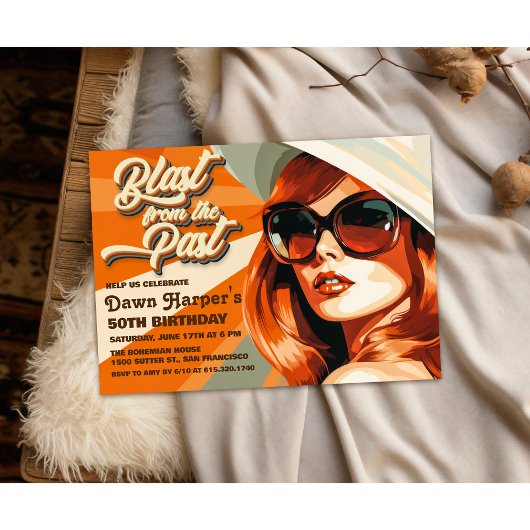 Invitation Rétro Groovy 60s 70s