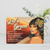 Invitation Rétro Groovy 60s 70s (Debout devant)