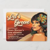 Invitation Rétro Groovy 60s 70s (Devant)