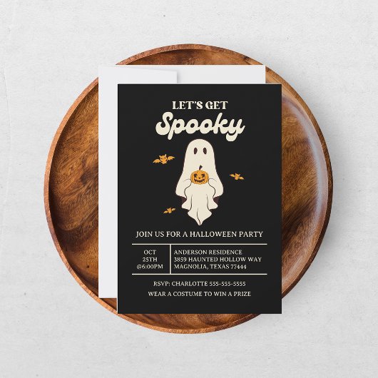 Invitation Retro Halloween : Faisons Peur