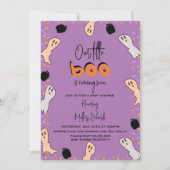 Invitation Retro Halloween Ghost Notre Petit Baby shower Boo (Devant)