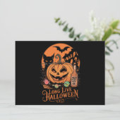 Invitation Retro Halloween Long Live Automne Éffrayante saiso (Debout devant)