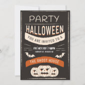 Invitation Retro Halloween Party (Devant)