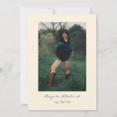 Invitation Retro Hand Draky Fun Anniversaire Dîner (Dos)