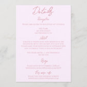 Invitation Retro Hand Drawn Floral Garden All In One Wedding (Dos)