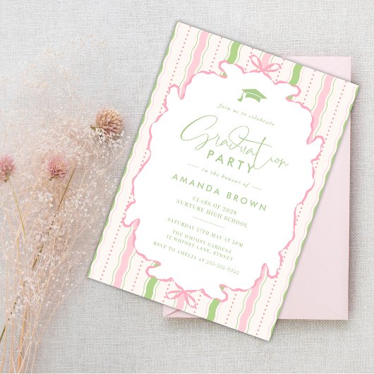 Invitation Retro Hand Drawn Grad Party 2026