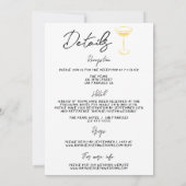 Invitation Retro Hand Drawn Written Summer All In One Wedding (Dos)