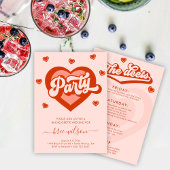 Invitation Retro Heart Bride Bachelorette Party