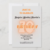 Invitation Retro Hippie 60's Photo 70th Birthday (Dos)