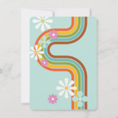 Invitation Retro Hippie 70's 60's fête d'anniversaire Super (Dos)