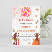 Invitation Retro Hippie 70's 60's fête d'anniversaire Super (Debout devant)