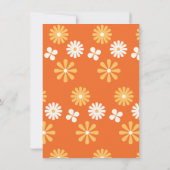 Invitation Retro Hippie 70's 60's fête d'anniversaire Super (Dos)