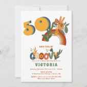 Invitation Retro Hippie 70's fête d'anniversaire Super (Devant)