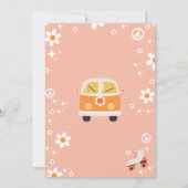 Invitation Retro Hippie Daisy Rainbow Groovy One 1st Birthday (Dos)