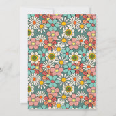 Invitation Retro Hippie Super Fleur Bonjour Cinquante Anniver (Dos)