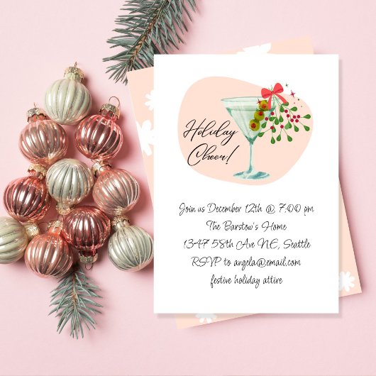 Invitation Retro Holiday Cheer Party
