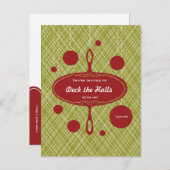 Invitation Retro Holiday Party (Devant / Derrière)