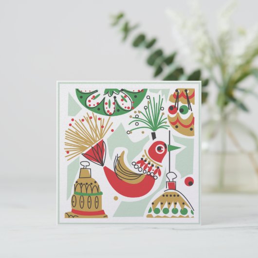 Invitation Retro Holiday Party (Debout devant)