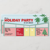 Invitation Retro Holiday Party (Devant / Derrière)
