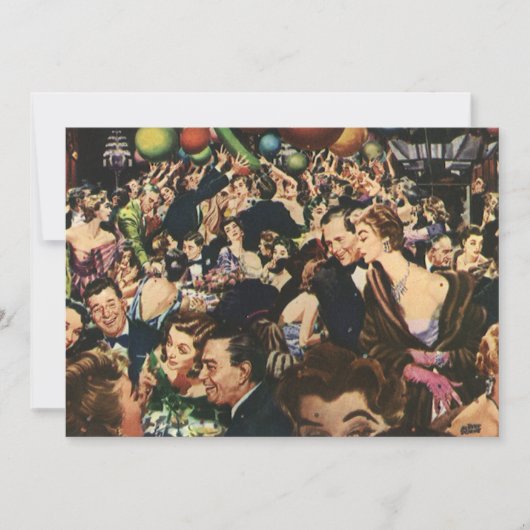 Invitation Retro Hollywood thème Adulte Bonne fête d'annivers (Devant)