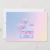 Invitation Retro Holo disco fête de graduation (Dos)