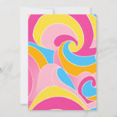 Invitation Retro Hot Pink Faisons la fête Anniversaire (Dos)