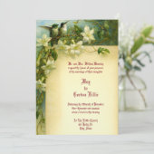 Invitation Retro Hummingbird Pair Floral Wedding (Debout devant)