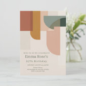Invitation Retro-Inspired Mint & Orange Birthday (Debout devant)
