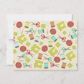 Invitation Retro Inspirée Par Une Fête De Couture (Dos)