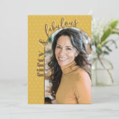 Invitation Retro Jaune Brown Cinquante Fabuleux 50 Anniversai (Debout devant)