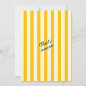 Invitation Retro jaune « c'est l'amour » Réception de mariage (Dos)