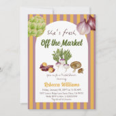 Invitation Retro Jaune frais hors Fête des mariées du marché (Devant)