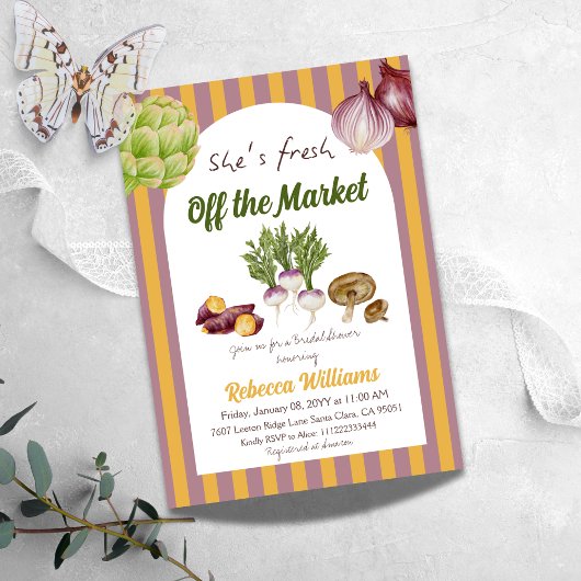 Invitation Retro Jaune frais hors Fête des mariées du marché