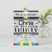 Invitation Retro Jeu Vidéo Trente Anniversaire (Debout devant)