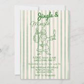 Invitation Retro Jingle & Mingle Christmas Santa Claus Party (Devant)