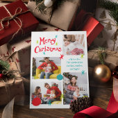 Invitation Retro Joyeux Noël Photo Collage