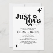 Invitation Retro Just Love Mariage informel et Décontracté (Devant)