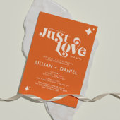 Invitation Retro Just Love Orange and Cream Décontracté Maria