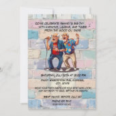 Invitation Retro Karaoke Anniversaire des années 80 (Devant)