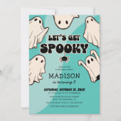 Invitation Retro Kids Boy Halloween Party (Devant)