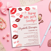 Invitation Retro Kissing My 20's Goodbye 30th Birthday Party