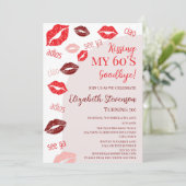 Invitation Retro Kissing My 60's Goodbye 70th Birthday Party (Debout devant)