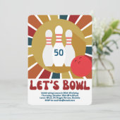 Invitation Retro Lanes Bowling (Debout devant)