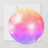 Invitation Retro Lavender Disco Ball Wedding Enregistrer la d (Dos)