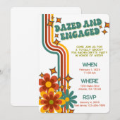 Invitation Retro les années 70 Bachelorette Party (Devant / Derrière)