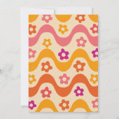 Invitation Retro les années 70 Super Floral (Dos)