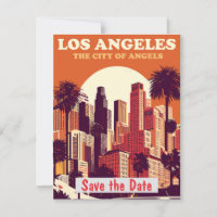 Invitation Rétro Los Angeles Palms