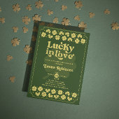 Invitation Retro Lucky in Love St Patrick's Day Bridal Shower
