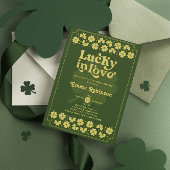 Invitation Retro Lucky in Love St Patrick's Day Bridal Shower